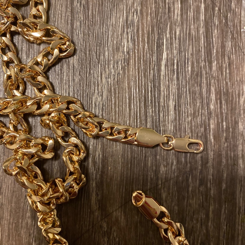 New men gold cuban chain necklace - Picture 4 of 4